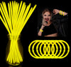 Yofobu Yellow Glow Sticks Light Up Bracelet With Connectors 50Ct 8' Glowsticks Glow Necklaces Bulk Neon Party Supplies For Christmas Newyear Valentines Day Hawii Carnival Fiesta Birthday Wedding