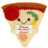 A Aifamy Funny Positive Pizza, Emotional Cute Crochet Potato Partner Toy With Positive Card Cheer Up Funny Gifts For Best Friend