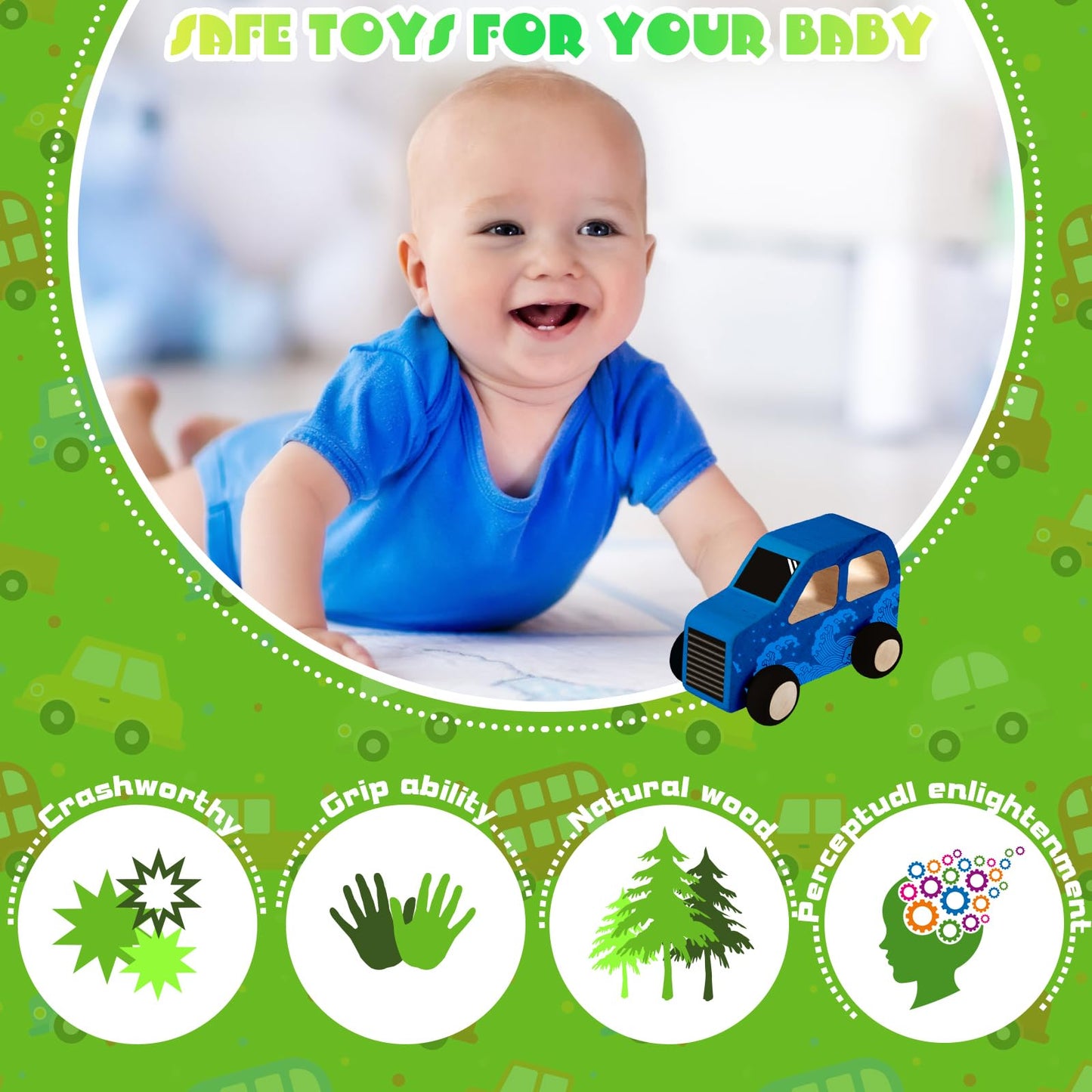 Chivao 24 Pcs Wood Diy Car Toys, Unfinished Wooden Cars, Paintable Wood Toys, Wooden Crafts For Students Home Activities Craft Projects Easy Woodworking (Classic Style)