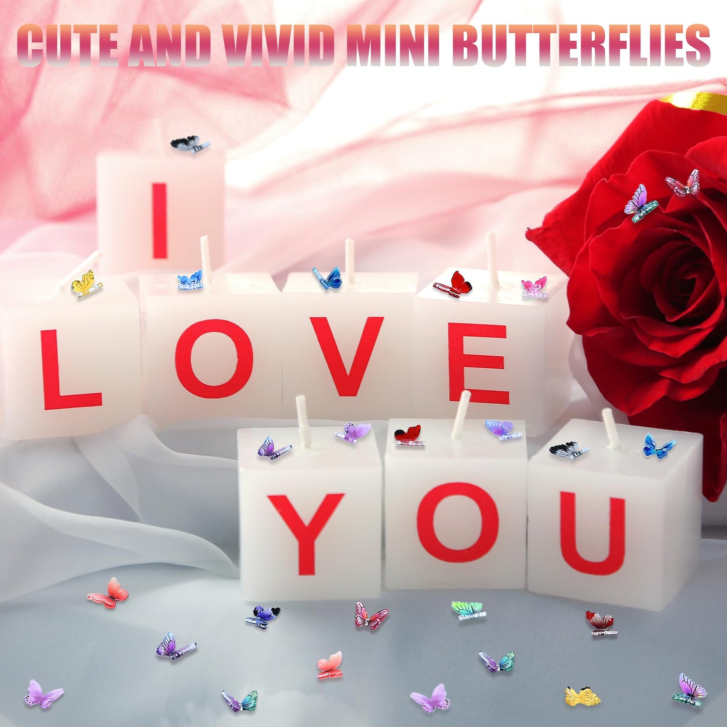 Yuronam 70 Pcs Mini Butterflies Tiny Resin Butterflies Miniature Ornaments For Fairy Garden Dollhouse Micro Landscape Decoration