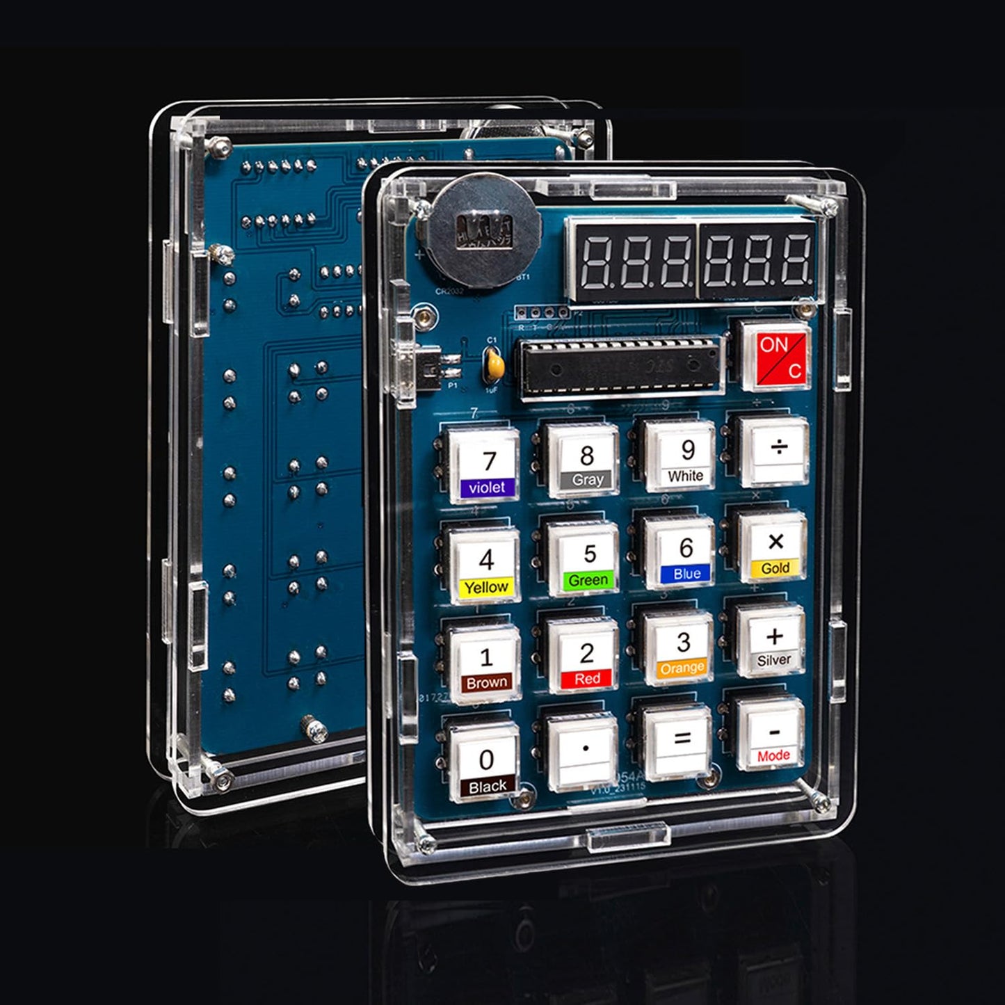 Soldering Practice Kit 6 Digits Desk Calculator Resistor Resistance Reader Diy Kit Soldering Project Kit Electronic Diy Kits For