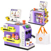 Jovow 48-Piece Pretend Play Cash Register Toy Set For Kids With Water Outlet Function - Calculator, Shopping Bag, Scanners, Coff