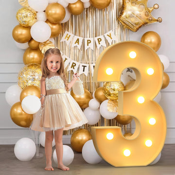 Imprsv 3Ft Marquee Light Up Numbers, Mosaic Numbers For Balloons, Number 3 Balloon Frame, Marquee Light Up Letters, 3Rd 13Th 30T