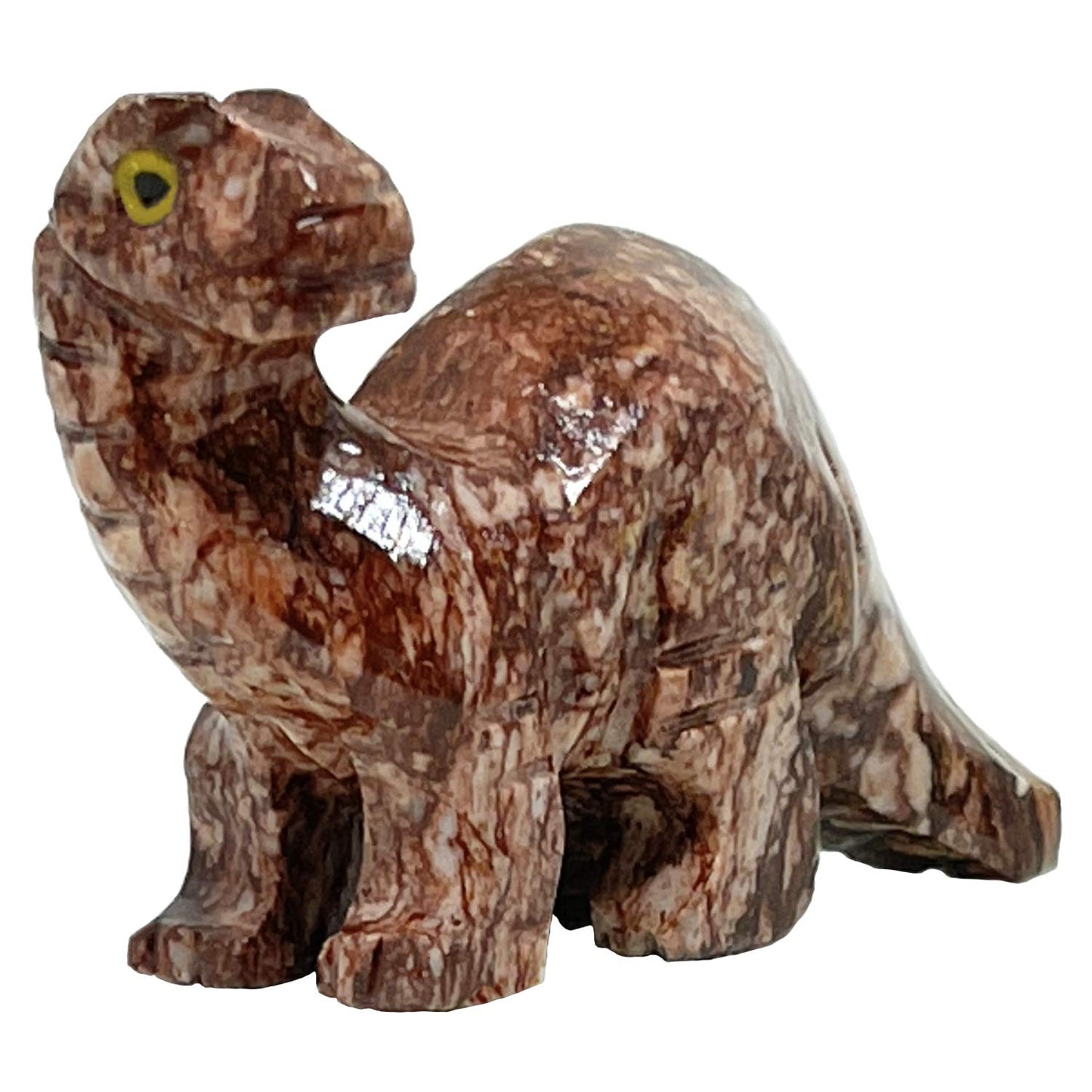 Nelson Creations, Llc 1.5 Inch Brontosaurus Dinosaur Hand-Carved Soapstone Animal Totem Figurine