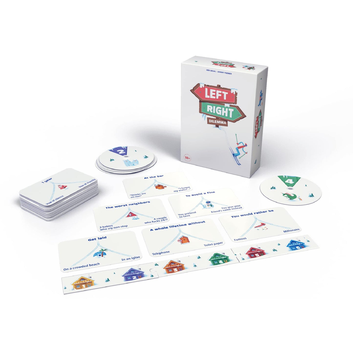 Asmodee Left Right Dilemma Party Game | Hilarious Game For Game Night | Cooperative Board Game | Social Game | Ages 18+ | 3-6 Pl
