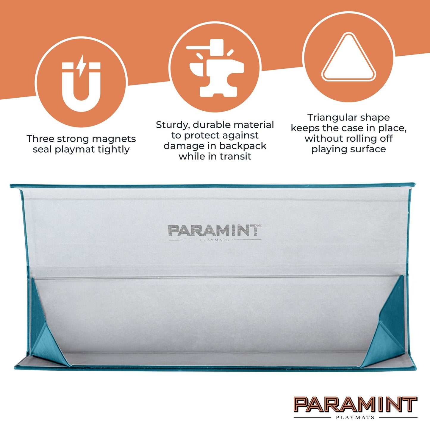 Paramint Matshield Turquoise, Durable Playmat Case - Compatible With Magic The Gathering, Mtg Play Mat Tube - Mtg Accessories -,