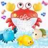 Baby Bath Toys For Toddlers, Crab Bath Bubble Maker With 12 Songs, 3 Pack Wind-Up Pool Toys For Kid, Bathtub Toys As Birthday Gi