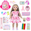 Bddoll Doll Clothes And Accessories School Supplies Playset For 18 Inch Girl Doll With Doll Clothes,School Bags, Student Cards,