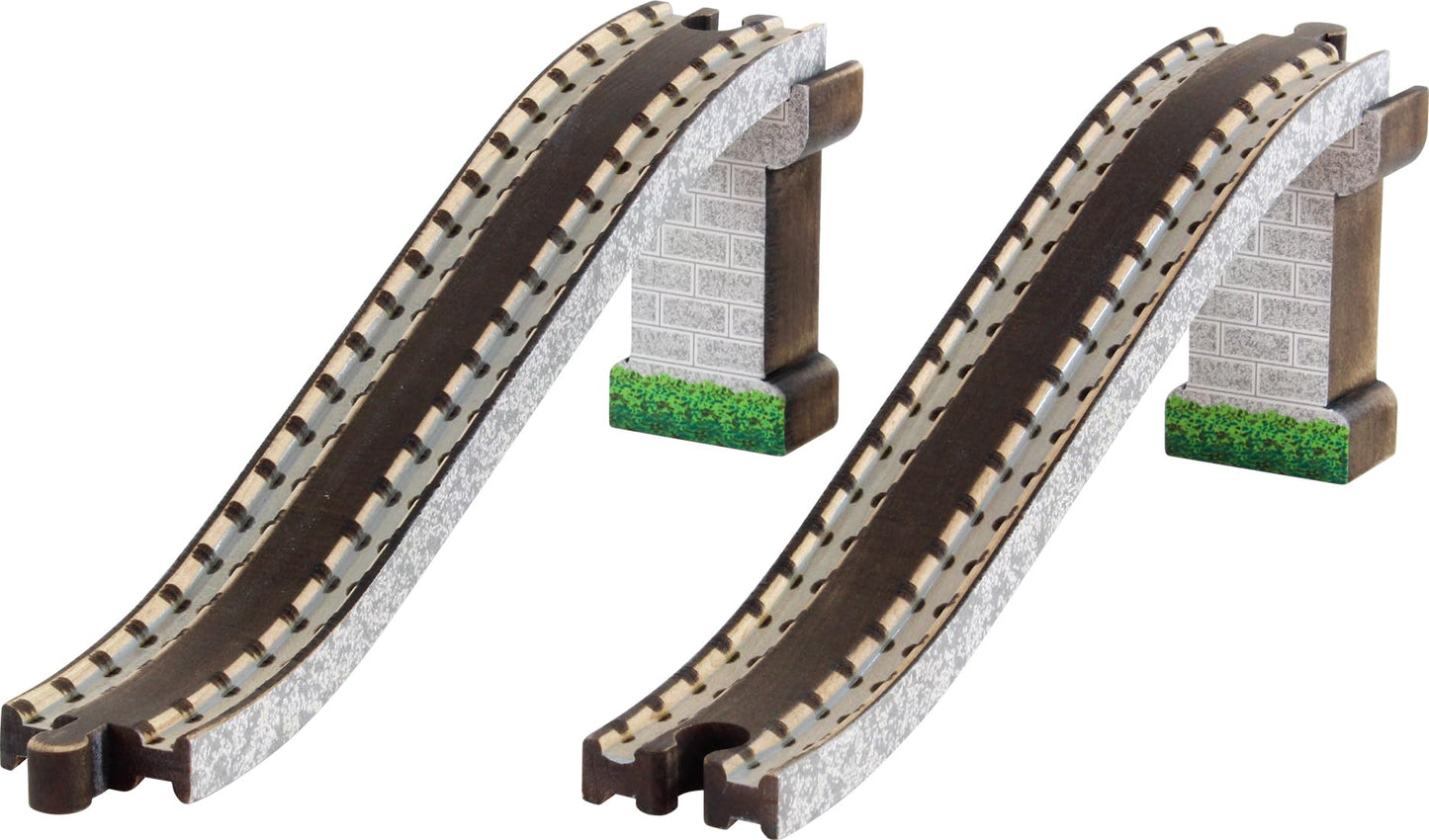 Wooden Train Track - Bridge Track w/Supports - Made in USA
