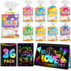 FEREDO KIDS Party Favors for Kids: 36 Pack Rainbow Scratch Art Notebook Back to School Students Classroom Gifts Bulk for Girls B