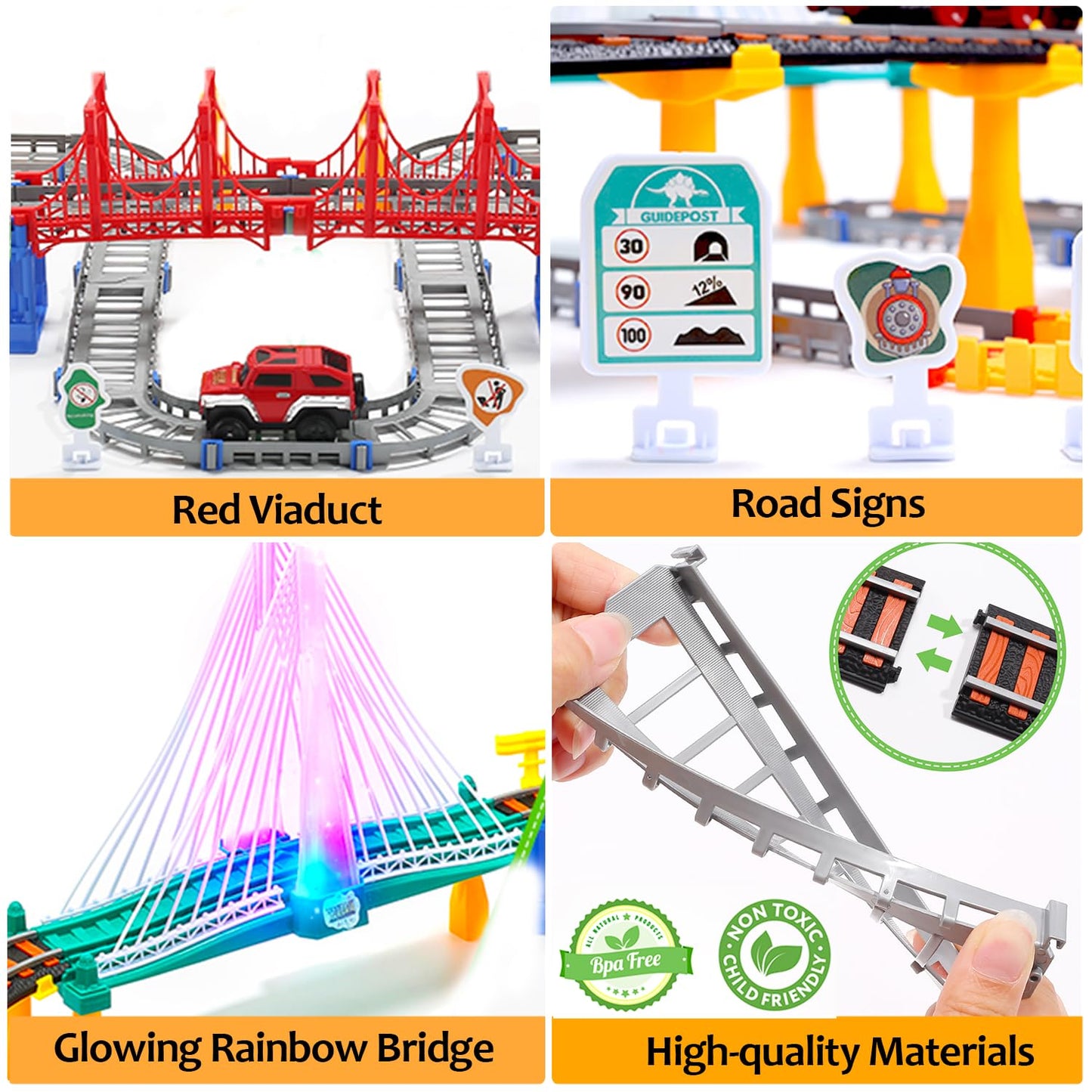 Toddler Train Set Toy, Electric Train Track Playset For 3 4 5 Years Old Kids, Boys And Girls