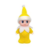 LovelfStory Elf Accessories Baby, Tiny Christmas Elf Girl and Boy Baby Doll for Xmas Gift (Yellow)