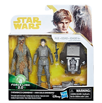 Star Wars Chewbacca (Mimban) And Han Solo (Mimban) - Force Link 2.0 Action Figures