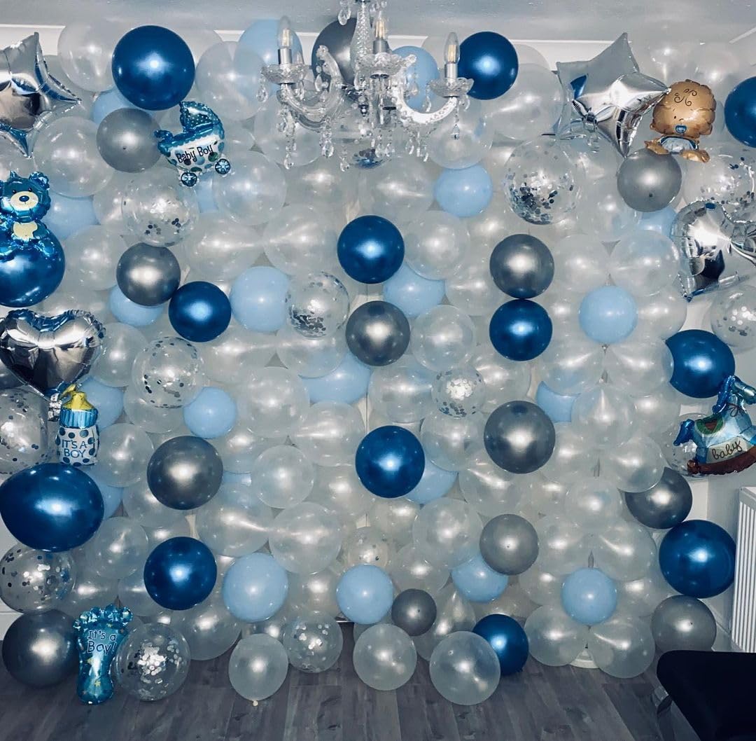 Bezente Clear Balloons Latex Party Balloons - 100 Pack 12 Inch Round Helium Transparent Balloons For Wedding Baby Shower Birthda