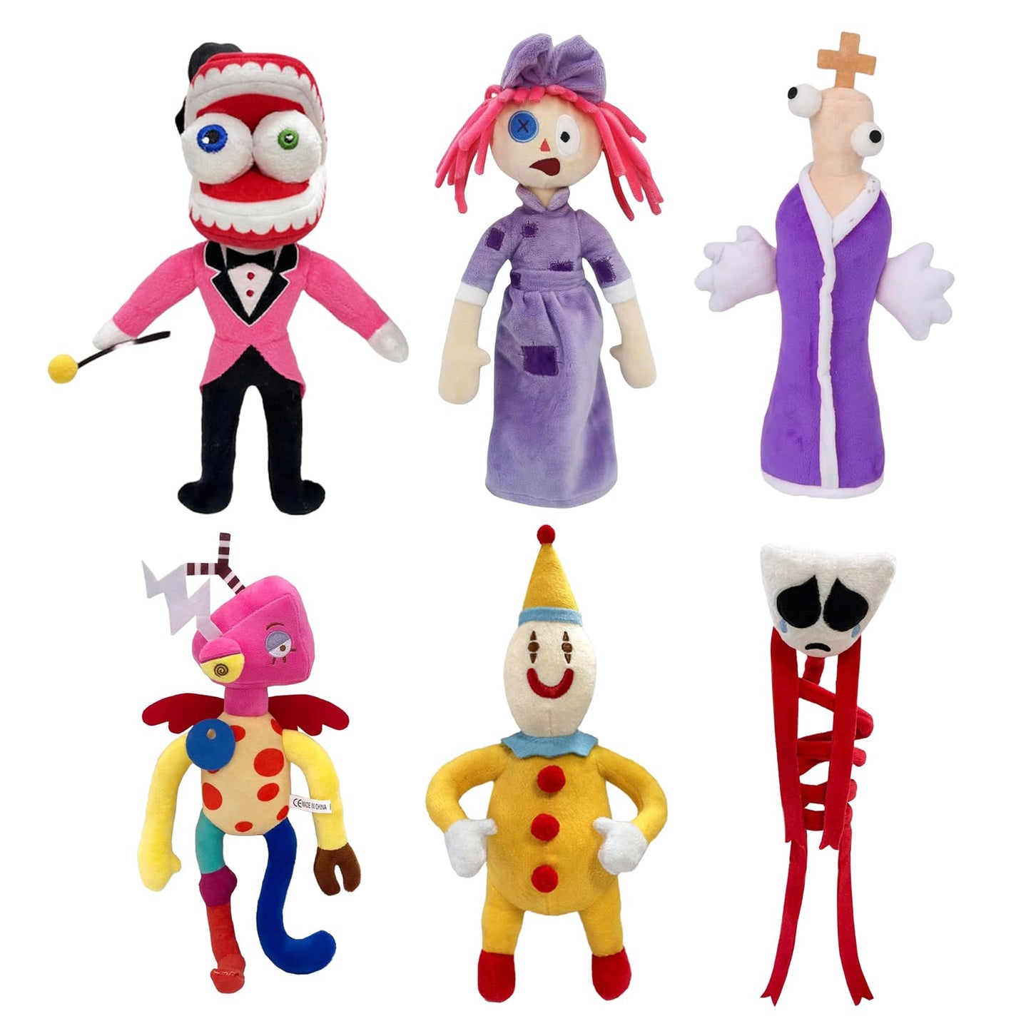 Vaoux 6 Pcs Digital Circus Plush Toy,The Amazing Plushies Toy,Stuffed Animal Plushie Doll Gift For Kids And Fans.