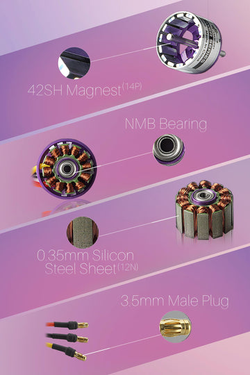 FLASH HOBBY D2830 Brushless Motor 850KV Outrunner Motor RC Plane Motor for RC Aircraft Helicopter Multicopter Drone Fixed Wing