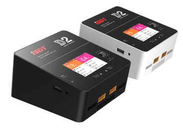 ISDT D2 Mark 2 LiPo Battery Balance Charger Duo Discharger Dual 200W 12A2 AC Dual Channel Output 1-6S Li-ion Life NiCd NiMH LiHV