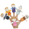Finger Puppet Family Finger Puppet,6Pcs Cute Puppet Mini Plush Toys Teaching Show,Soft Puppet For Kids Family Members Role Playi