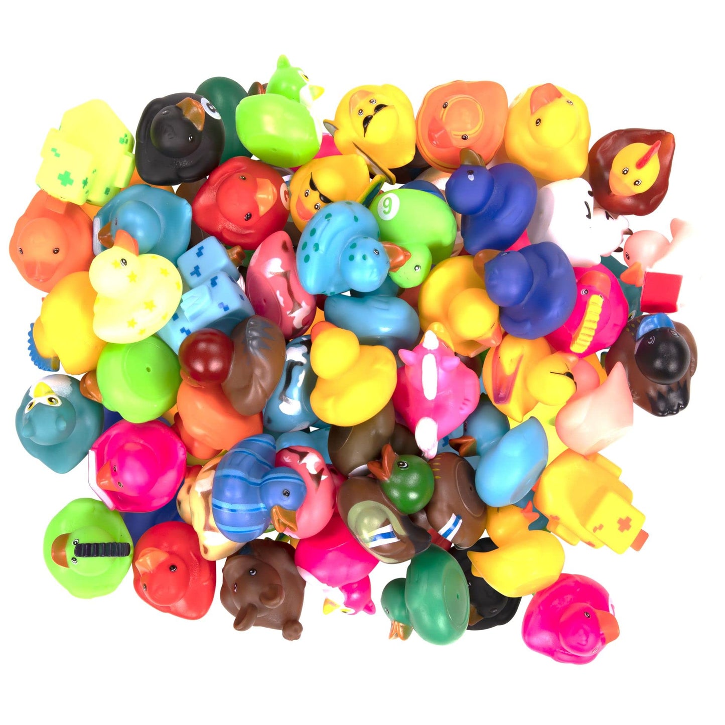 50-Pack Assorted Rubber Ducks Baby Bath Toys I Baby Shower Mini Rubber Ducks In Bulk I Baby Pool Jeep Ducks For Toddler Party Favors I Kids Infant Bathtub Toys Rubber Duckies I Baby Pool Birthday Gift