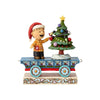 Enesco Peanuts Linus Train Car Figurine, 4.72" Multicolor Stone Resin, Model 600099