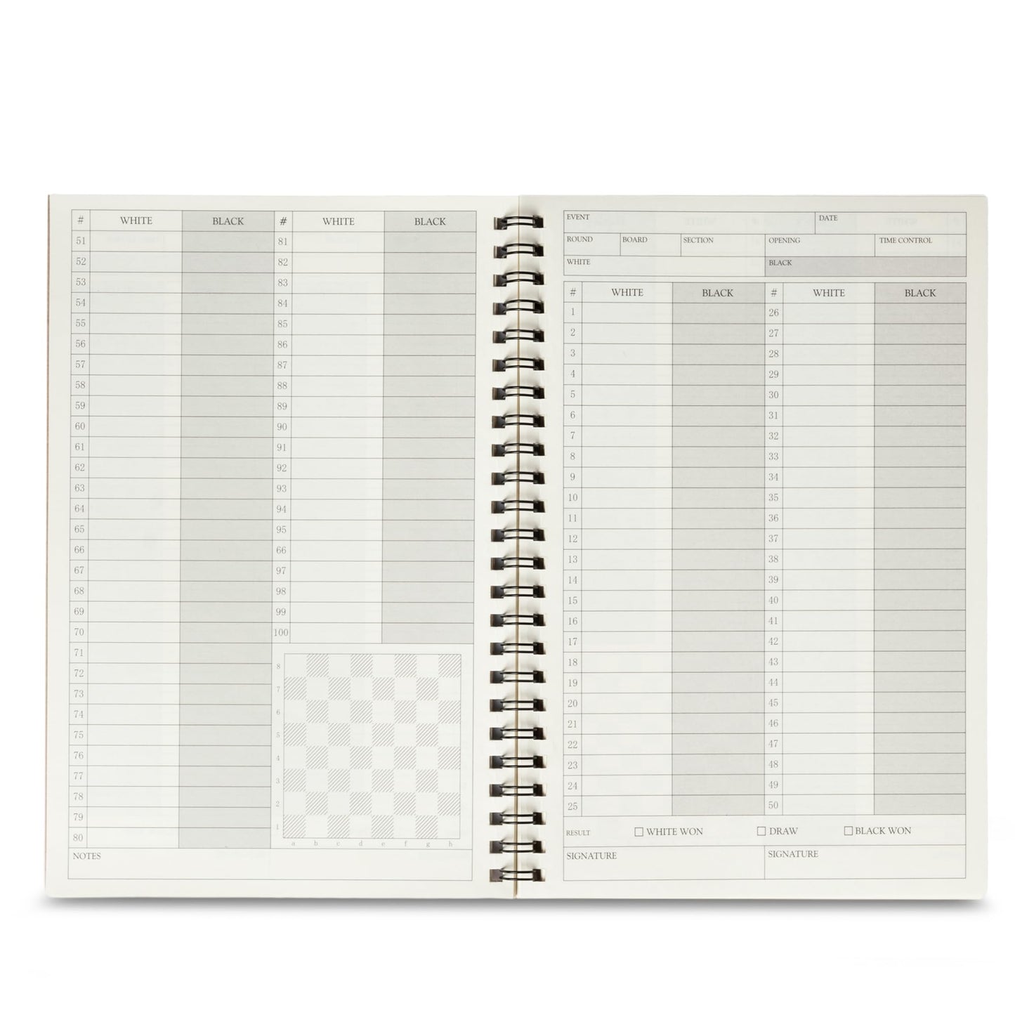 A&A Eye-Protection Chess Scorebook/Matches, Score Pad / 50 Games / 100 Moves / 2 Pack