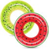 Jasonwell Inflatable Pool Floats Kids - 2 Pack Floaties Pool Tubes Swim Rings Fruit Water Floaty Watermelon Kiwi Inflatable Pool Toys Float for Swimming Pool Party Lake Beach mature-themeds
