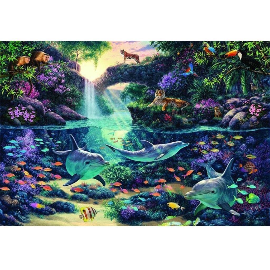 Anatolian 3000 Piece Jigsaw Puzzle - Jungle Paradise, 47x34 inches, Multicolor, Model #4908, Cardboard