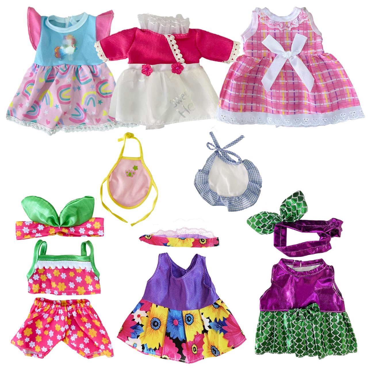 Jing Show Bussiness Baby Doll Clothes - 6 Sets Girl Doll Clothes Dress For 10 -12 Inch Doll, Baby Doll Clothes - Doll Outfits Accessories For Baby Doll Girl
