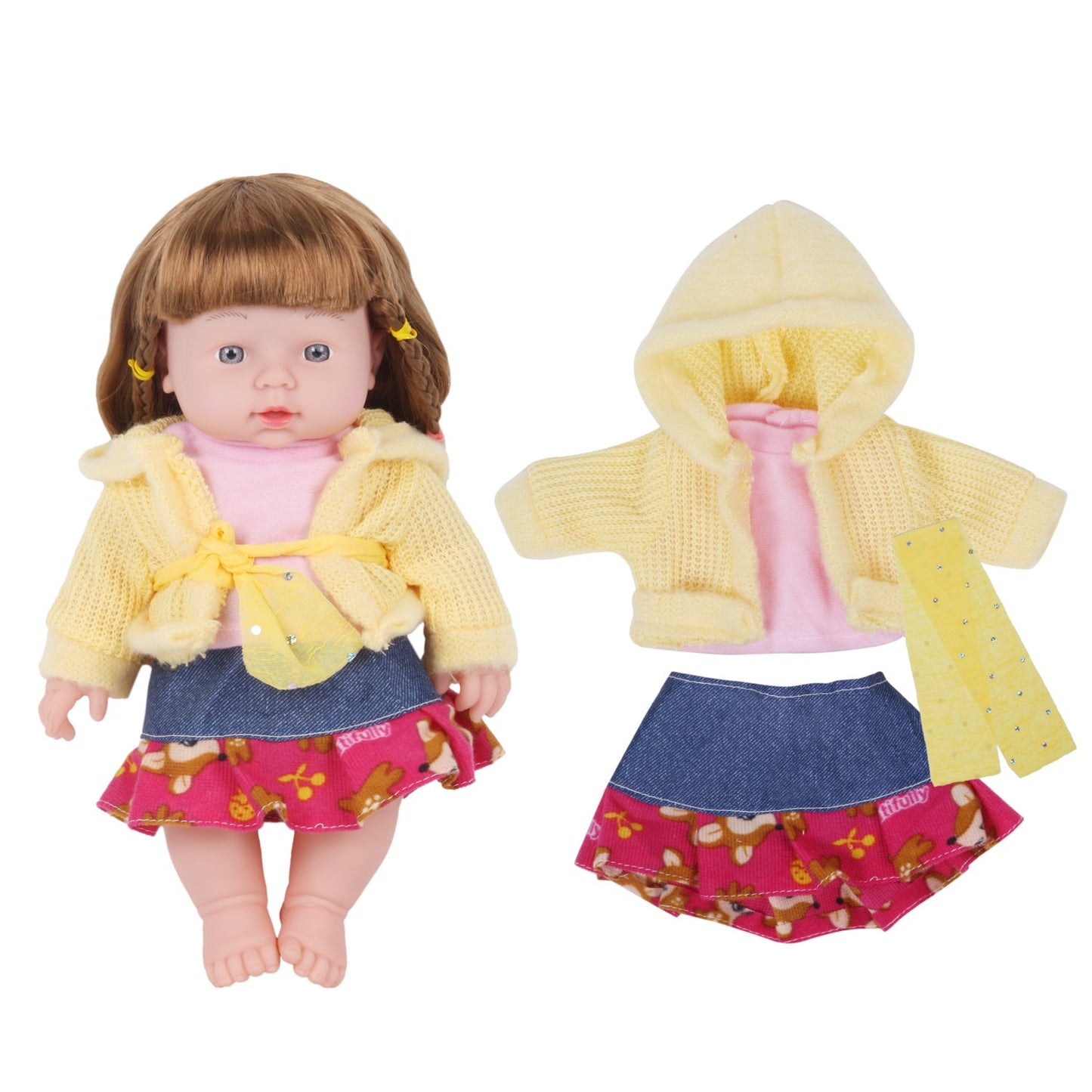 Huang Cheng Toys Set Of 6 Doll Clothes For 10-12 Inch Doll Baby Dress Clothes Outfits Costumes Doll Accessories Clothing Handmade