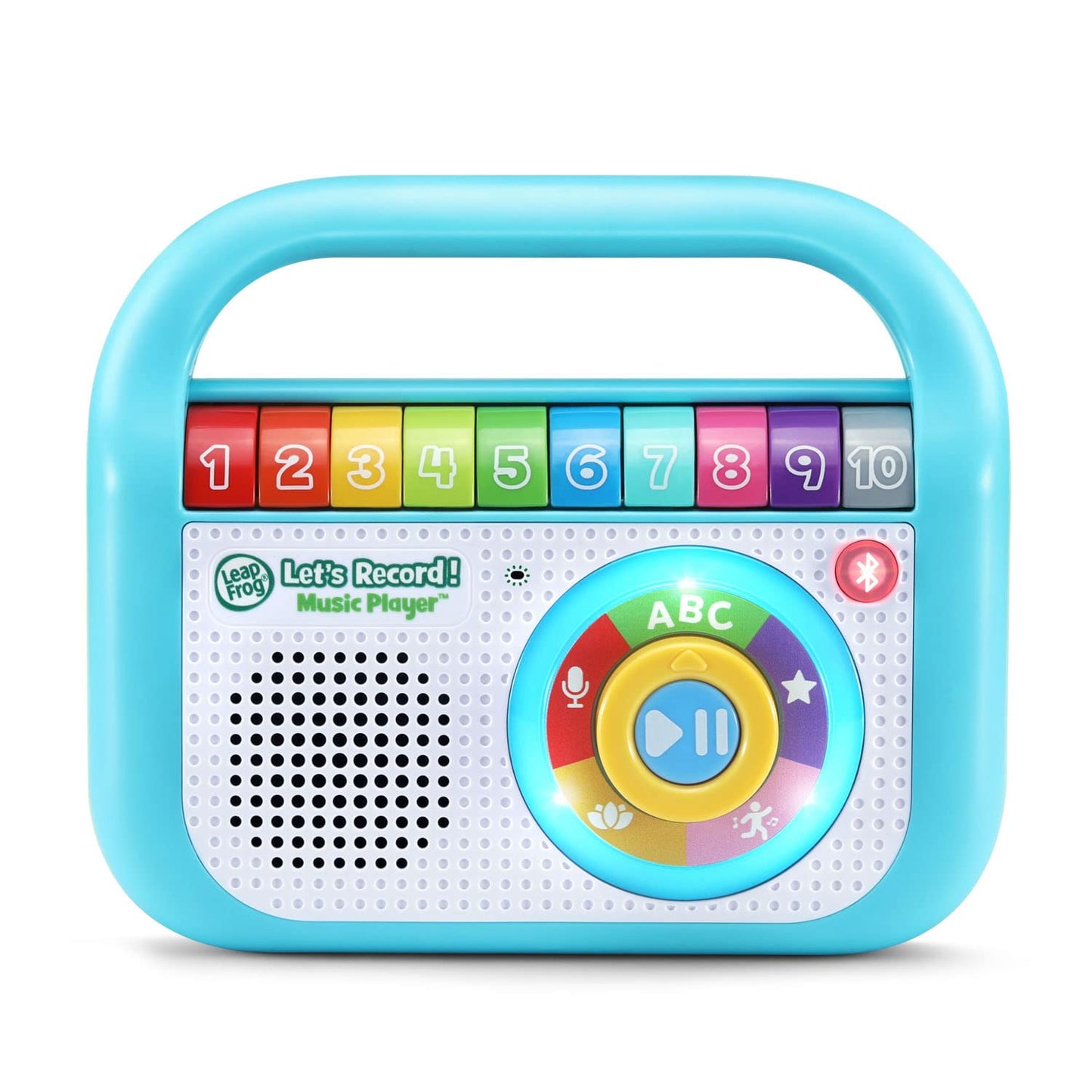 LeapFrog Let’s Record Music Player - Teal, Portable Toy, 6.9W x 5.8H x 2.4D, Fun Music Creation for Kids