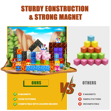 Magnetic Blocks - Build Magnet World Magic Portal Set, Magnetic Tiles Building Blocks Toddler Toys Stem Sensory Outdoor Toys For
