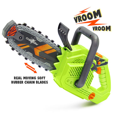 JAROFUREL Clean Cut Chainsaw Toy - Realistic Battery Powered Action Toy for Kids, 14.50 x 4.00 x 8.00", Ages 3+
