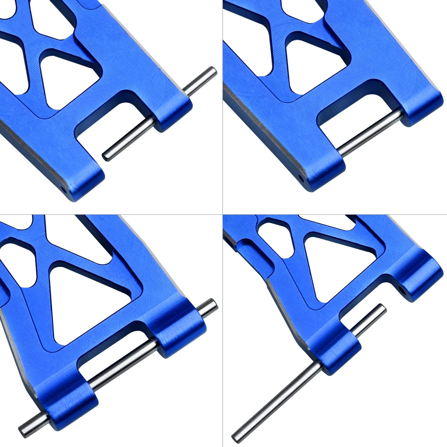 Hobbyfire Aluminum Front & Rear Suspension Arms 4-Pack Upgrades for 1/18 Traxxas LaTrax Teton Desert Prerunner SST, Replace Part