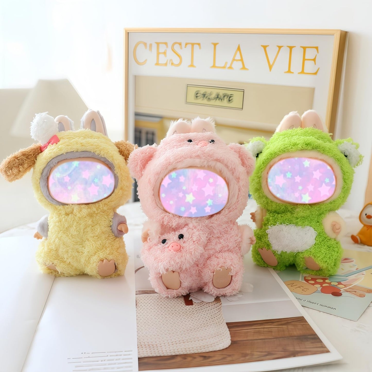 17cm Doll Clothes Set (No Doll Included), Overalls Set for 6.7inch Doll Suit, Faking Animal Style Outfit Jumpsuit, Cute Fashion