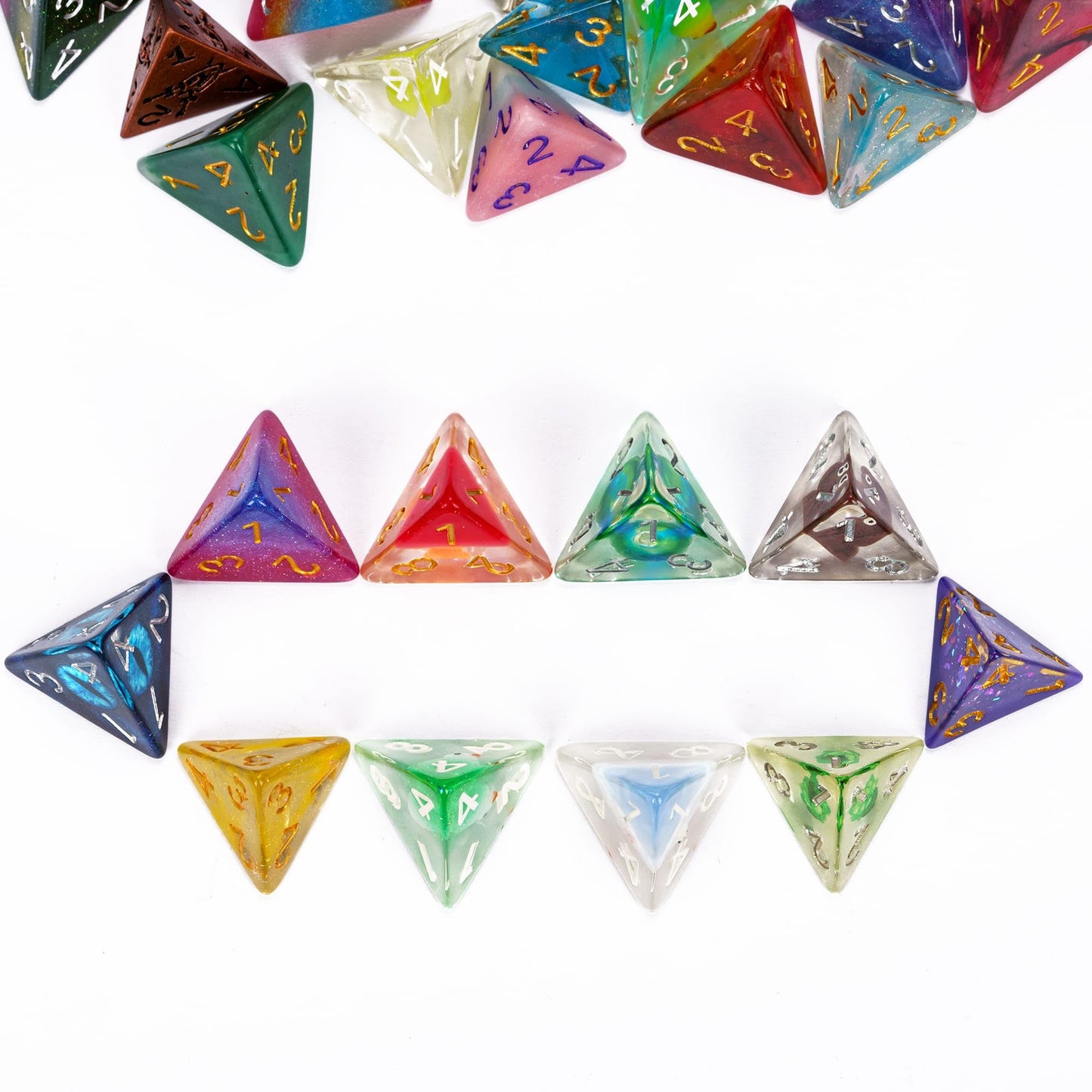 HDdais 10 Pack of D4 Dice Random Color D4 Polyhedral Dice 4 Sided D&D Dice for DND RPG MTG Table Games Dungeons and Dragons Dice