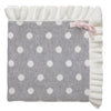Elegant Baby 100% Cotton Tightly Knit Blanket, Gray Dot, 30' X 40'