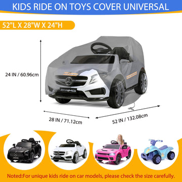 Power Wheels Cover for Outside Waterproof,Upgraded 420D Oxford Universal Ride On Toy Car Full Cover for Kids Vehicles,All Weathe
