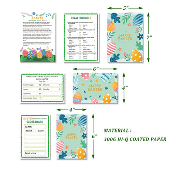 Happy Easter Day Friendly Feud Game Set, Easter Day Party Game Supplies, Easter Day Games for Adults and Teens, Feud Quiz, Famil