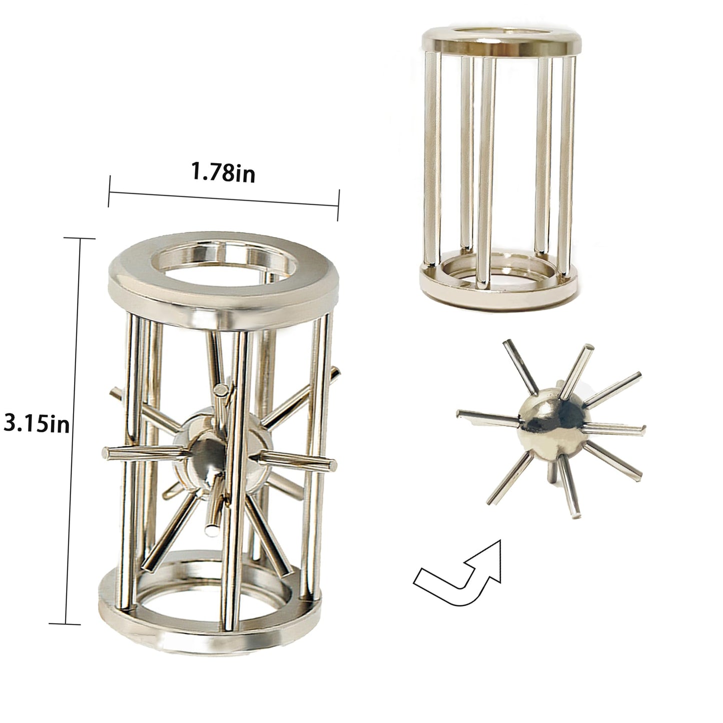 Psdvayi Metal Brain Teasers Puzzles For Kids And Adults 3D Unlock Interlocking Puzzles Iq Logic Test Disentanglement Educational