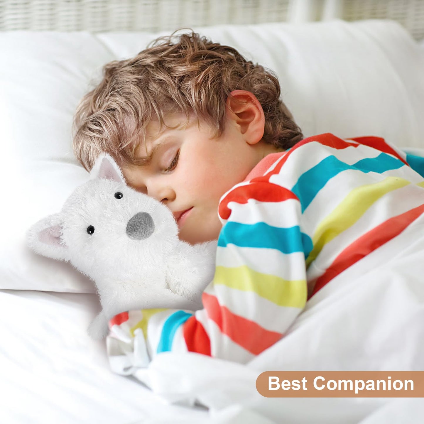 Suzzipals Warmable West Highland White Terrier Dog Stuffed Animals, Microwavable Stuffed Animal Heating Pads For Cramps & Pain,