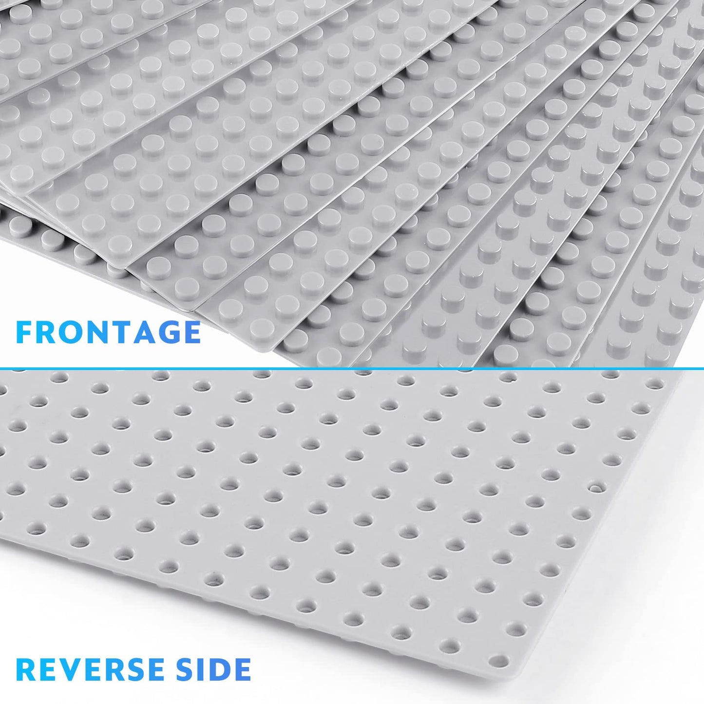 Pokiiulk Classic Baseplates Building Plates-Pack Of 10 Large 10'' X 10'' Building Bricks Compatible With All Major Brands,Perfec