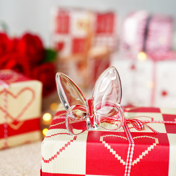 Kanpura Crystal Flying Butterfly Figurine Collection Cut Glass Butterfly Ornament Statue Crystal Animal Collectible (Clear)