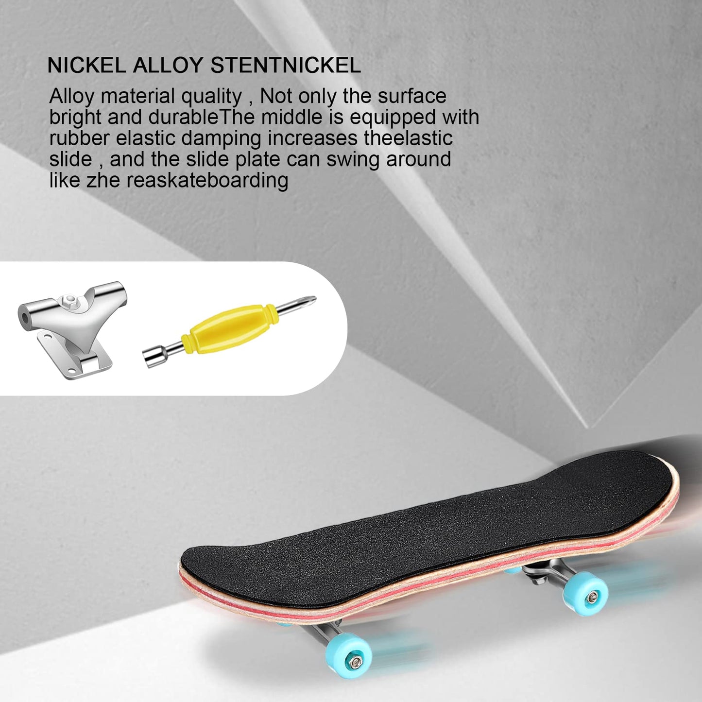 Charniol 2 Pieces Wooden Finger Skateboard Park Mini Finger Skateboard Toy Professional Skateboard Finger Boards With Mini Screws Driver Fingertip Movement Novelty Toys For Teens And Adults