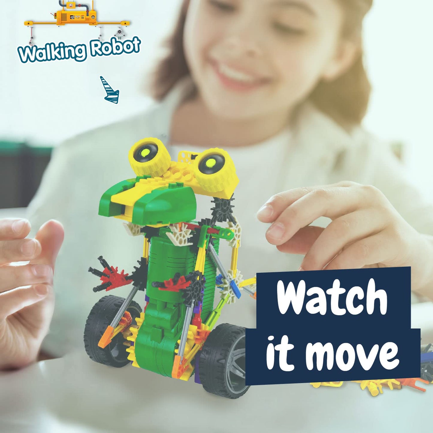 Science4You Robotics Rexbot - Robot Building Toy For Kids Age 8-14, Kit With 106 Pieces To Build Your Own Robot And Make It Move