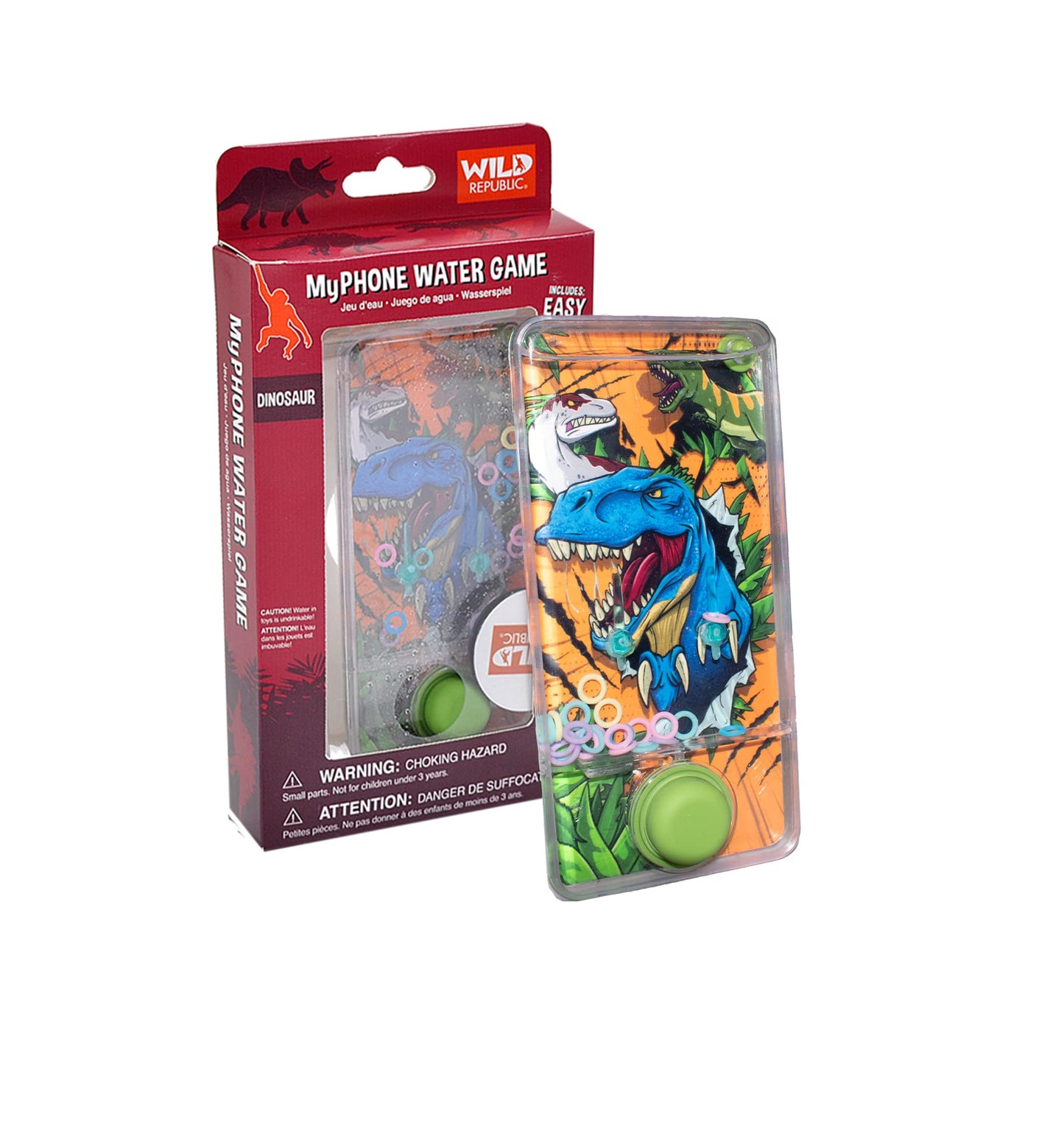 Wild Republic My Phone Water Game Dino Design, Gift For Kids, Great For Hours Of Independent Play, 15'