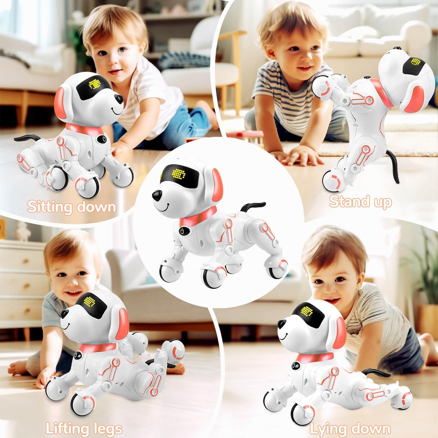 Chridark Remote Control Robot Dog Toy For Kids 5-7 Years Old, Pet Puppy Robotic Toy, Smart Robot Dog, Interactive Touch Walking
