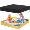Yexcend Sandbox Cover, 420D Oxford Cloth Waterproof Outdoor Square Sand Box Cover For Kids, Protect Sandbox Sand And Toys(Black,