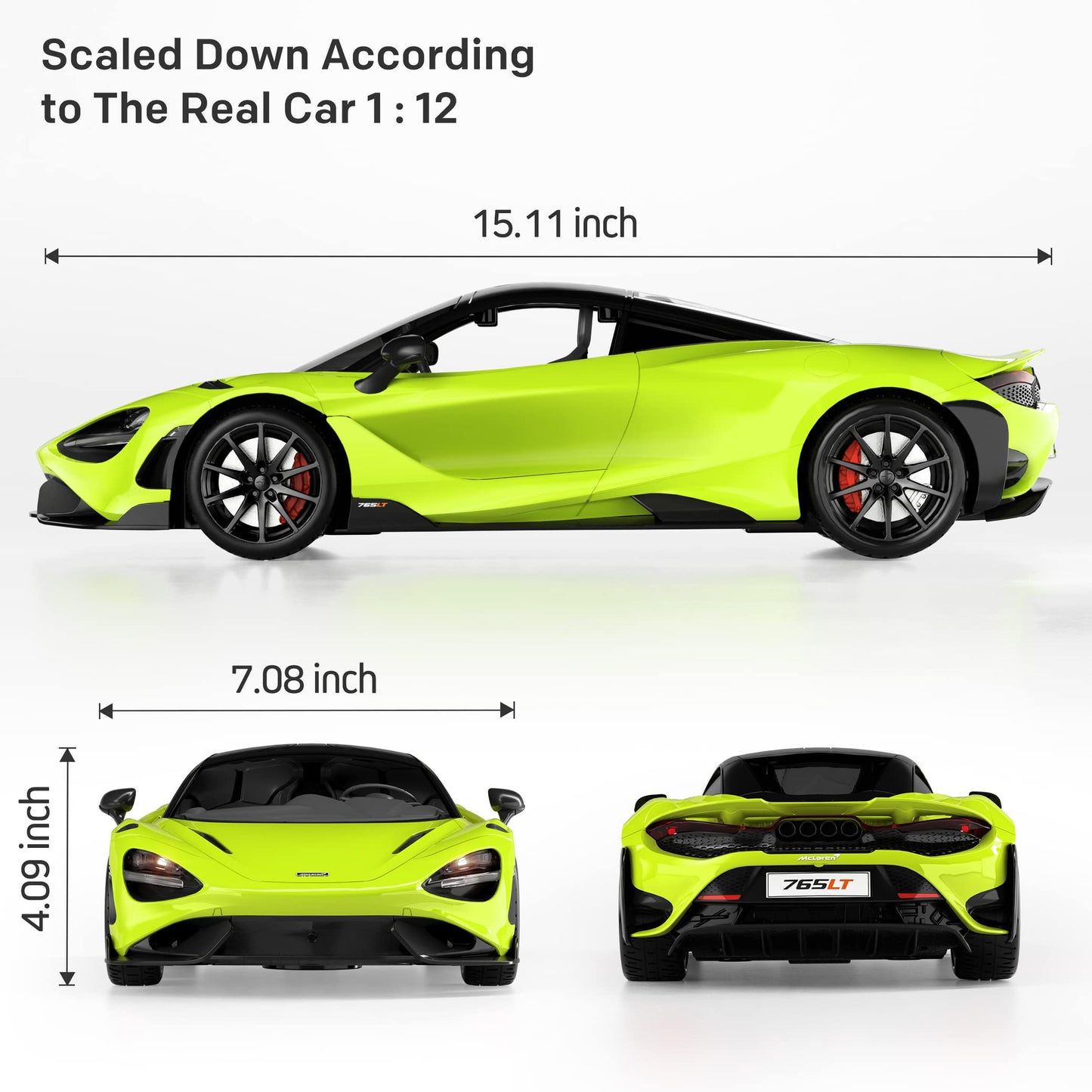 MIEBELY Remote Control Car, McLaren Rc Cars Officially Licensed 1/12 Scale 7.4V 900mAh Toy Car with 12km/h Fast Model Car Headli