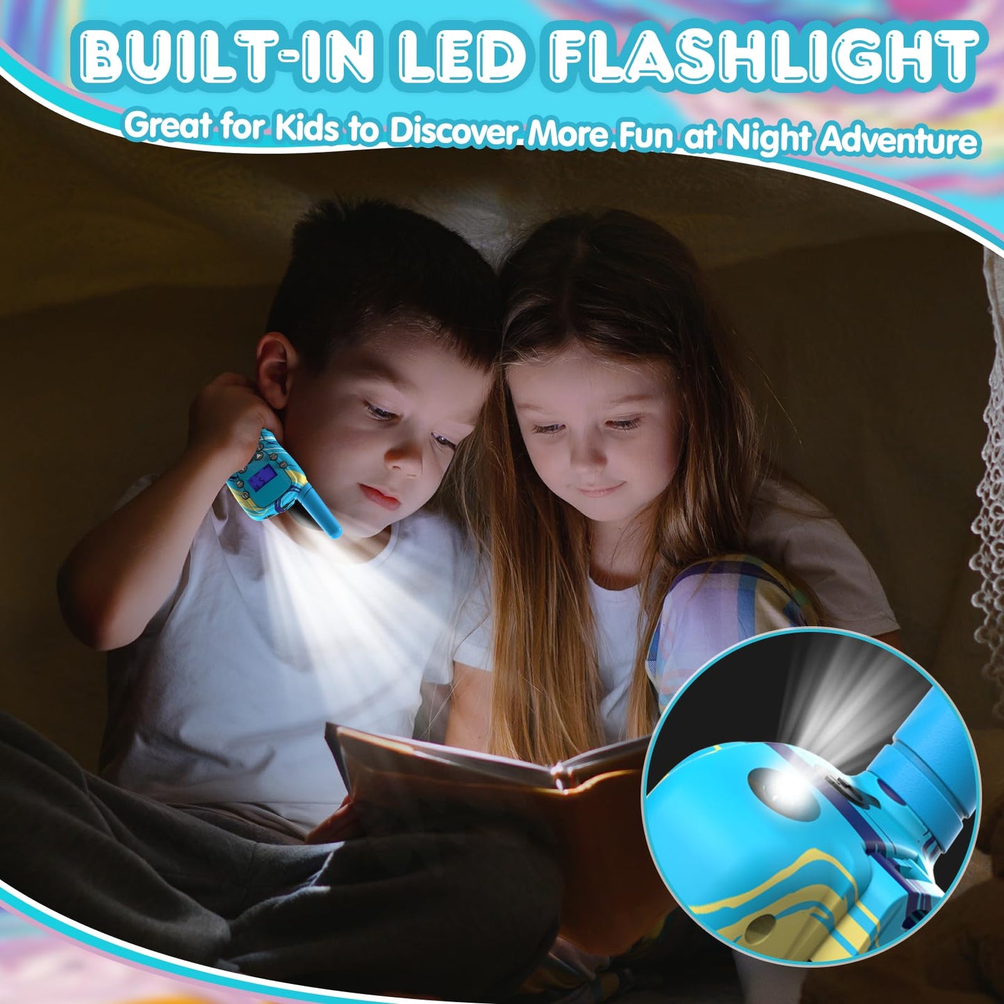 Selieve Toys Gifts For 3 4 5 6 7 8 Year Old Boys, Walkie Talkies Kids 22 Channel 2 Pack With Led Flashlight & Vox Function, Boys