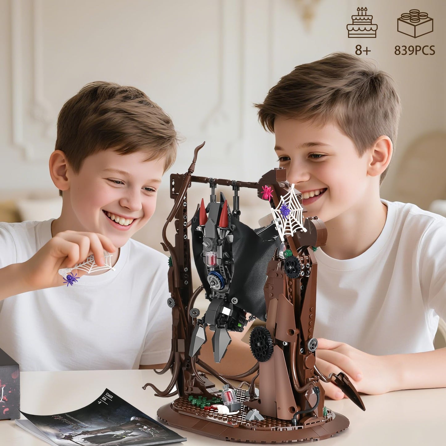 SATHIBI Mechanical Horror Bat Building Set - 839 PCS Black Plastic Collectible Toy for Adults & Teens 8+